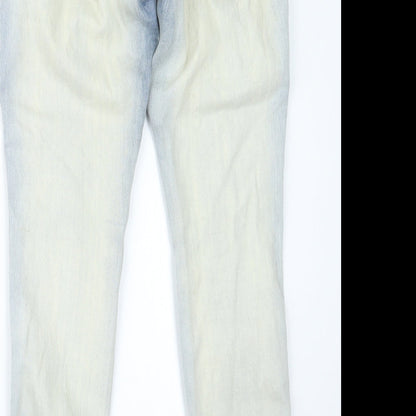 Mango Womens Blue  Denim Straight Jeans Size 6 L29 in