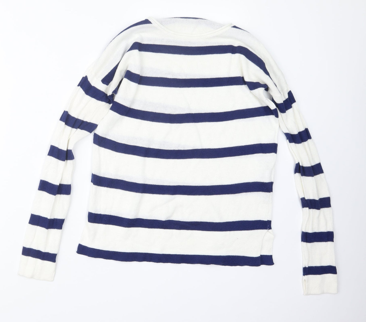 Womens UK Size S Pull&Bear White Pullover Jumper