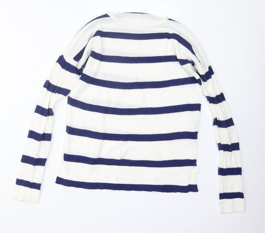 Womens UK Size S Pull&Bear White Pullover Jumper