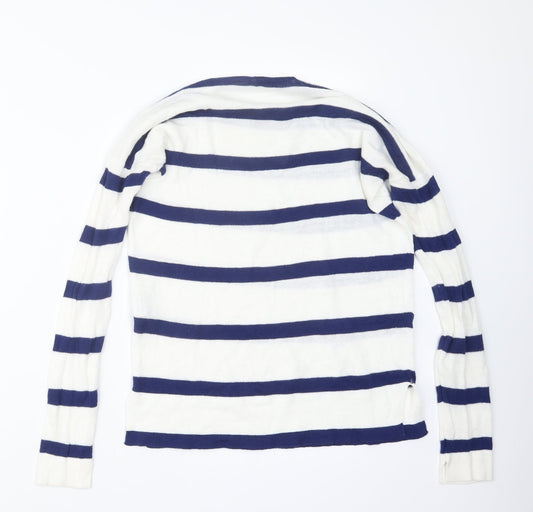 Womens UK Size S Pull&Bear White Pullover Jumper