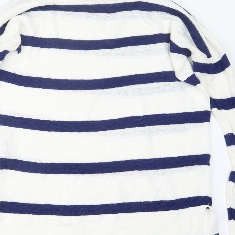 Womens UK Size S Pull&Bear White Pullover Jumper