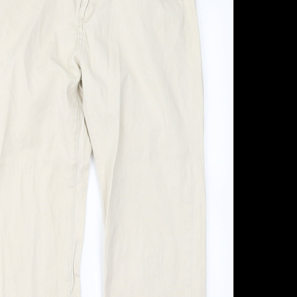 Womens UK Size 32 in Sunbird Regular Fit  Beige Trousers