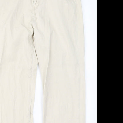 Womens UK Size 32 in Sunbird Regular Fit  Beige Trousers