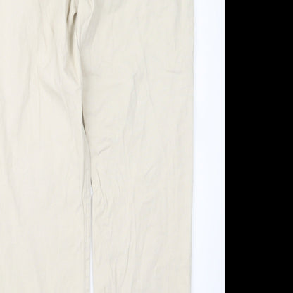 Womens UK Size 32 in Sunbird Regular Fit  Beige Trousers
