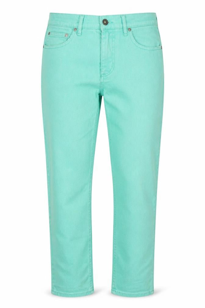 Womens UK Size 31 in Divided by H&M Regular Fit Straight Green Jeans