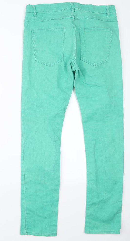 Divided by H&M Womens Green  Denim Straight Jeans Size 31 in L30 in