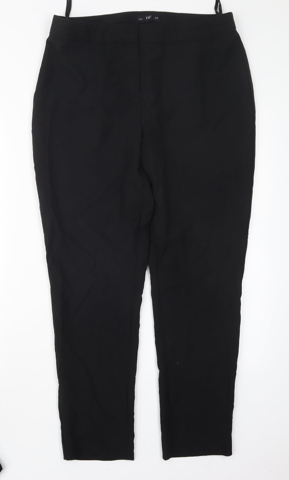 Womens UK Size 14 F&F Regular Fit  Black Trousers