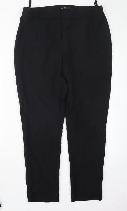 Womens UK Size 14 F&F Regular Fit  Black Trousers