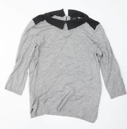 Womens UK Size 12 Papaya Grey Pullover Jumper