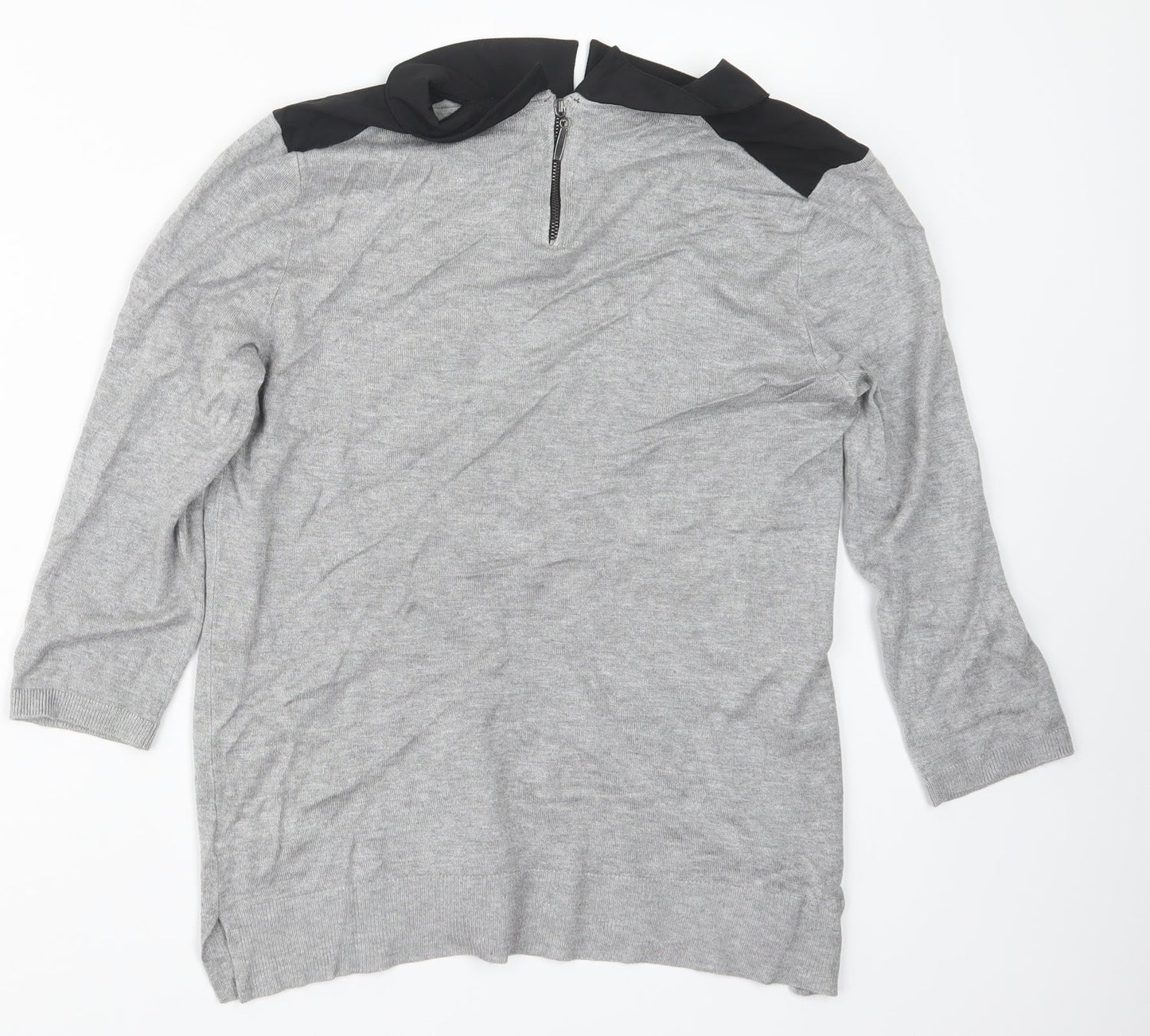 Womens UK Size 12 Papaya Grey Pullover Jumper