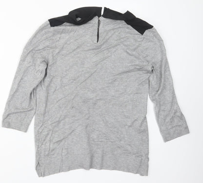 Womens UK Size 12 Papaya Grey Pullover Jumper