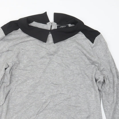 Womens UK Size 12 Papaya Grey Pullover Jumper