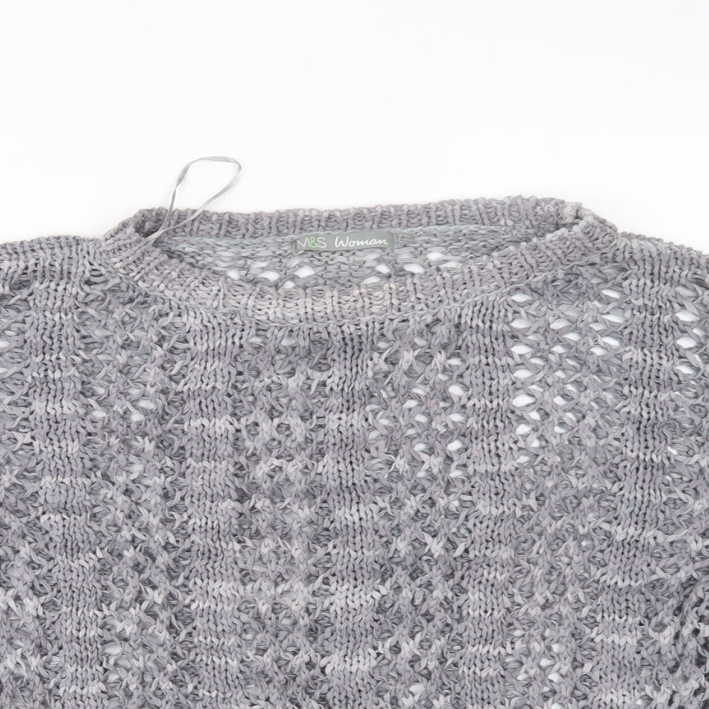 Womens UK Size 12 Marks and Spencer Grey Pullover Jumper