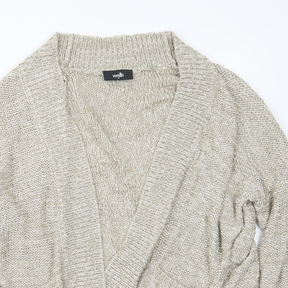 Womens UK Size M Wallis Beige Cardigan Jumper