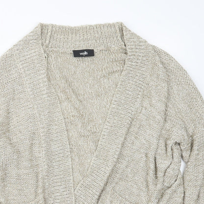 Womens UK Size M Wallis Beige Cardigan Jumper
