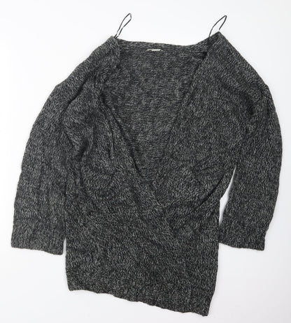 Womens UK Size S H&M Grey Cardigan Jumper