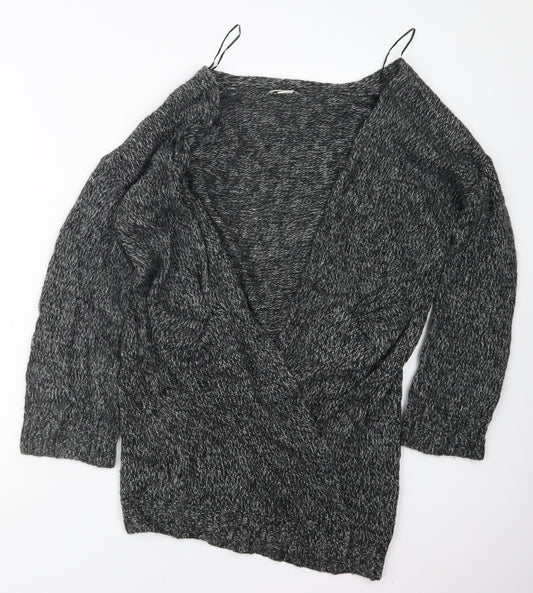 Womens UK Size S H&M Grey Cardigan Jumper