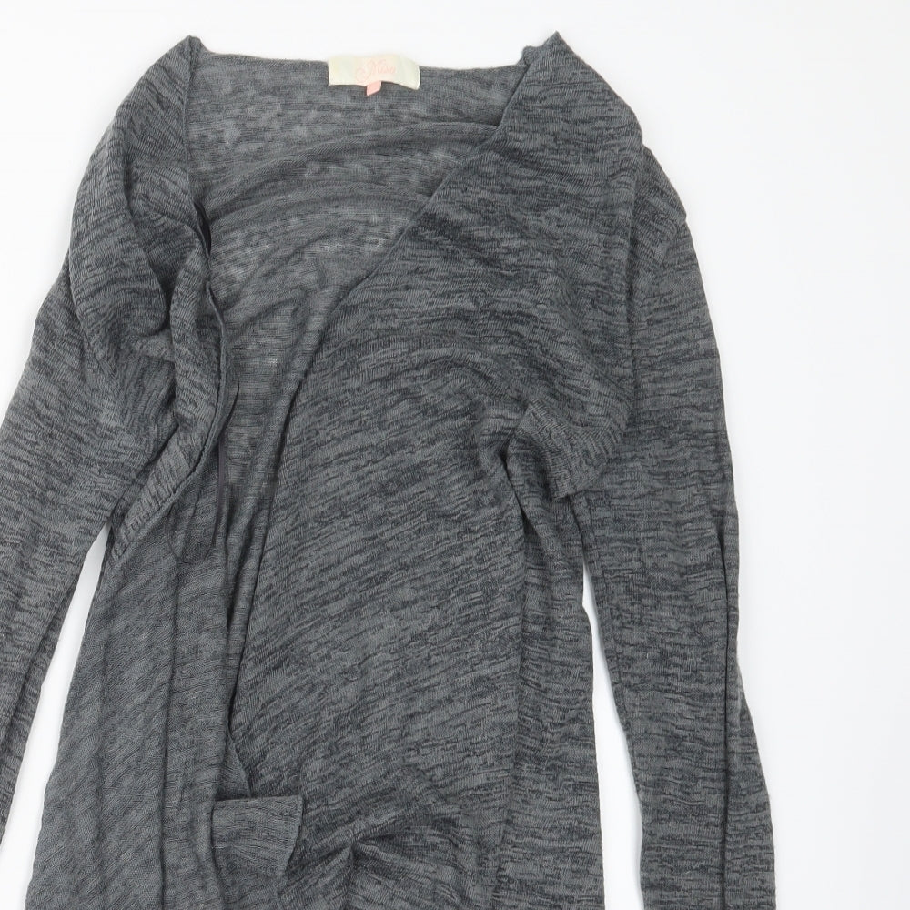Womens UK Size 8 Miso Grey Cardigan Jumper