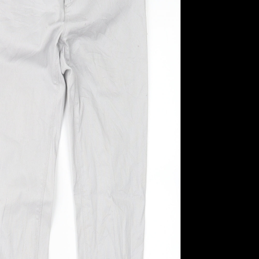 Womens UK Size S Terranova Regular Fit Straight Grey Jeans