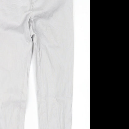 Womens UK Size S Terranova Regular Fit Straight Grey Jeans