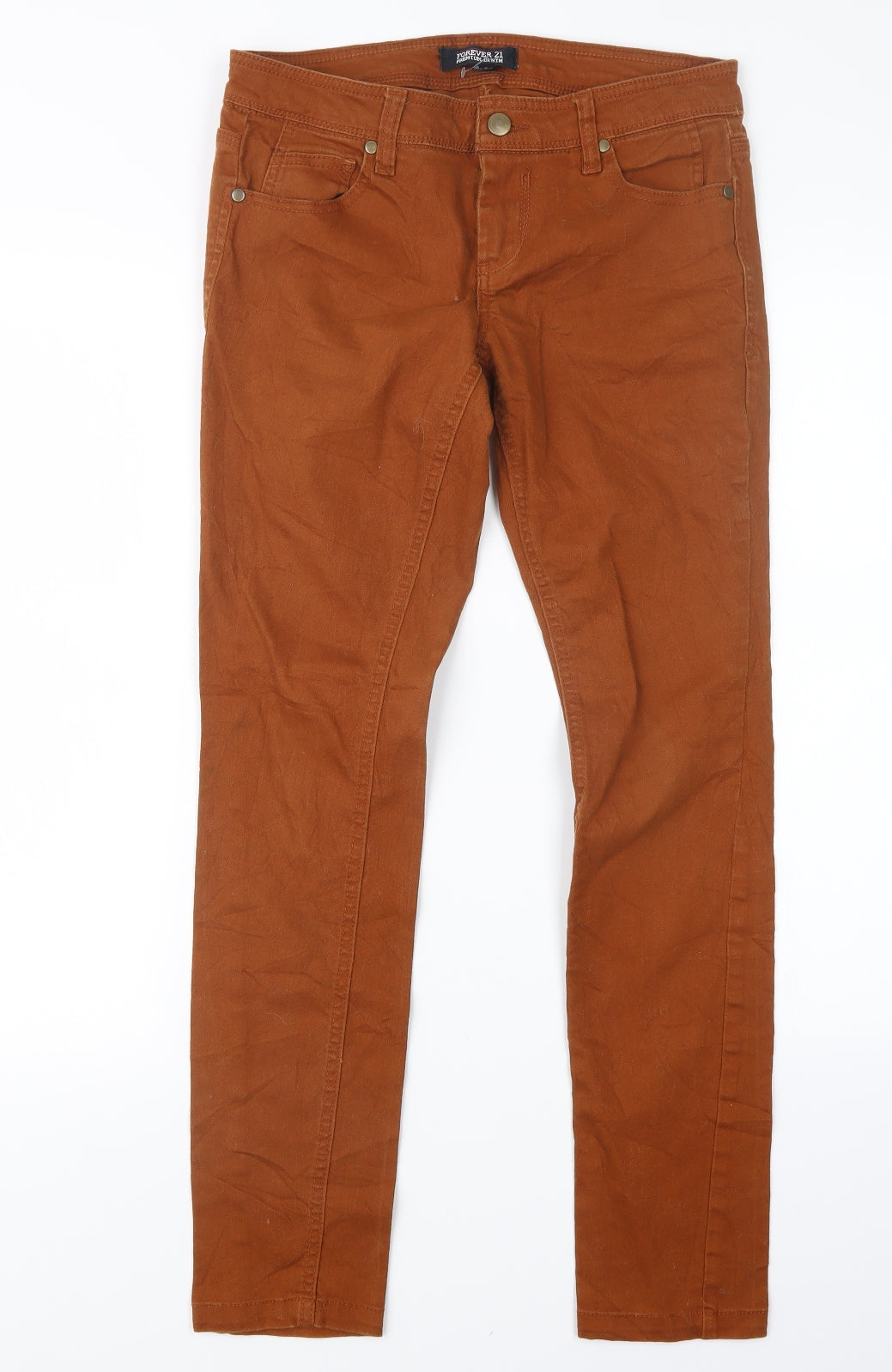 FOREVER 21 Womens Brown   Straight Jeans Size 30 in L29 in