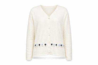 Bonmarché Womens Ivory Knit Cardigan Jumper Size M