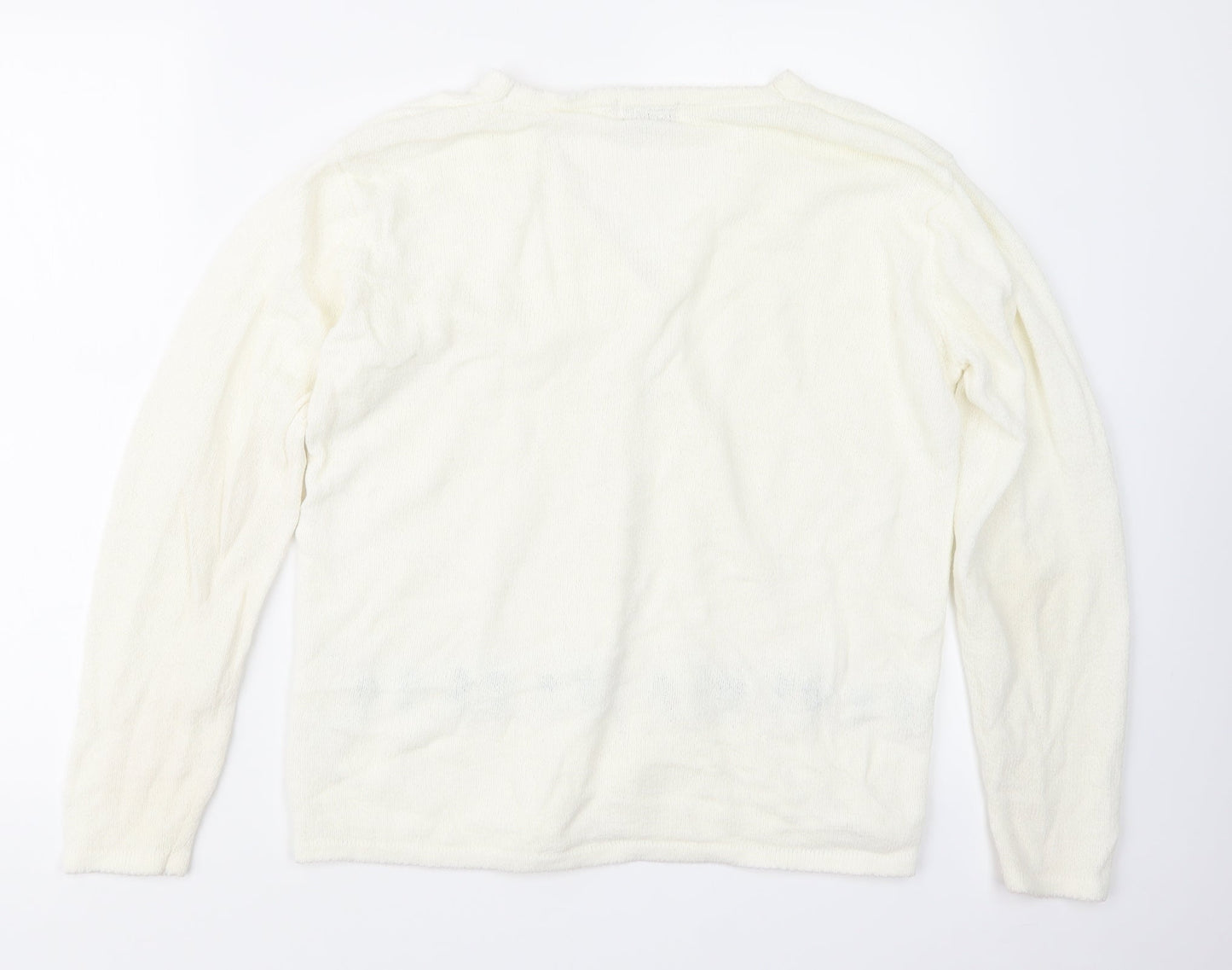 Womens UK Size M Bonmarché Ivory Cardigan Jumper
