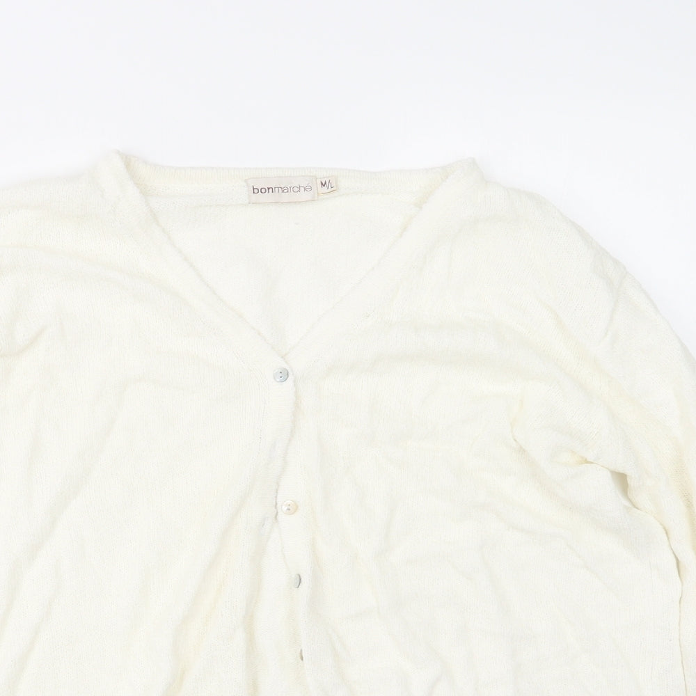 Womens UK Size M Bonmarché Ivory Cardigan Jumper