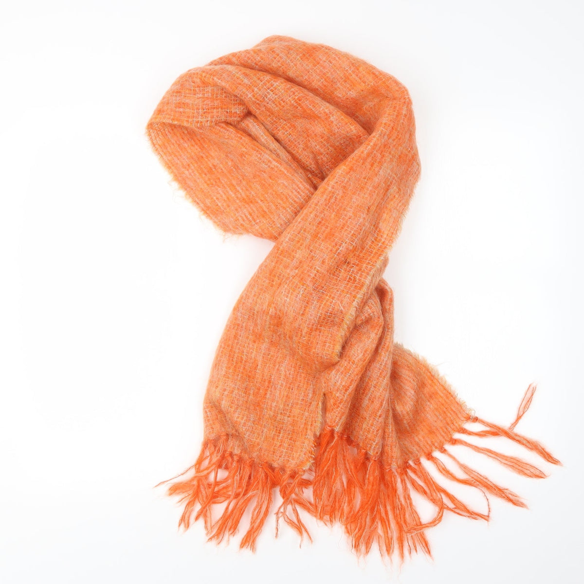 Preworn Womens Orange  Knit  Scarf