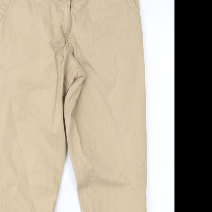 Womens UK Size 31 in OKAY Regular Fit Straight Beige Jeans