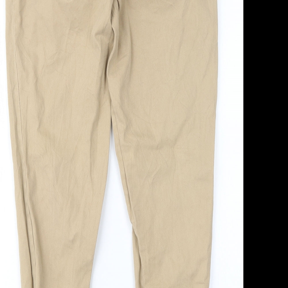 Womens UK Size 31 in OKAY Regular Fit Straight Beige Jeans