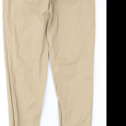 Womens UK Size 31 in OKAY Regular Fit Straight Beige Jeans
