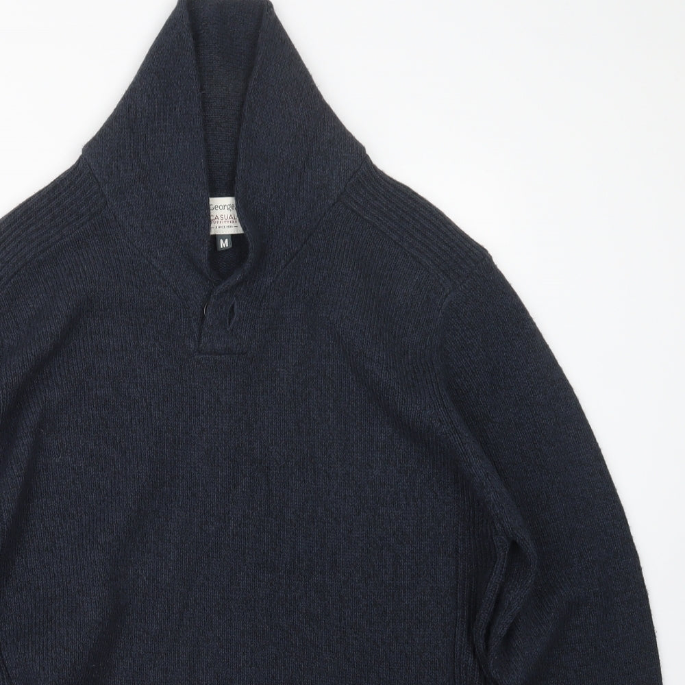 George Mens Blue  Knit Pullover Jumper Size M