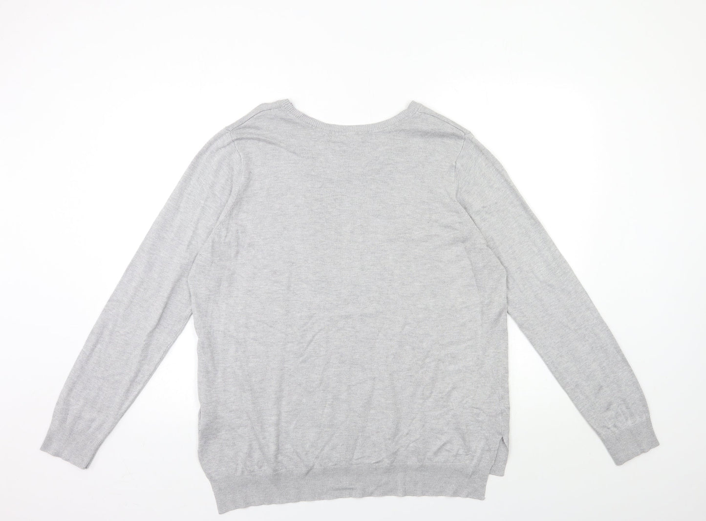 Womens UK Size 20 Peacocks Grey Pullover Jumper
