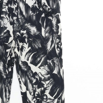 F&F Womens Gold Floral  Trousers  Size S L27 in