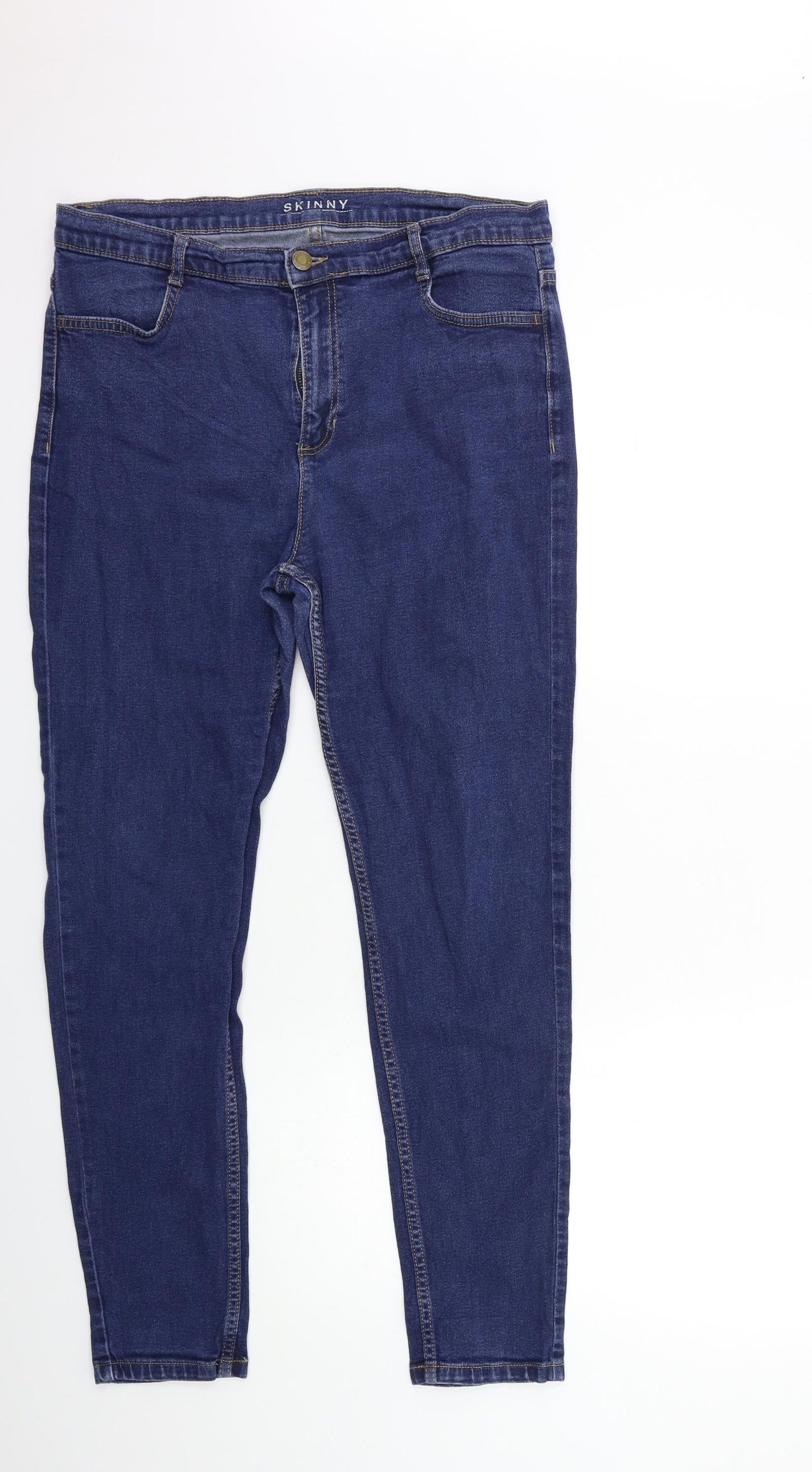 Womens UK Size 32 in Preworn Regular Fit Skinny Blue Jeans