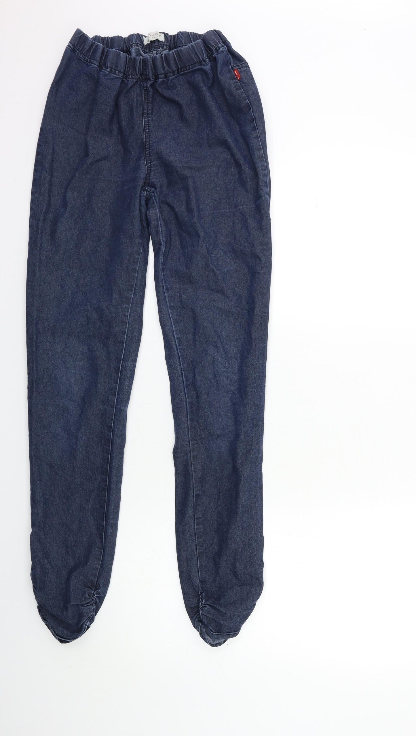 Vacknox Womens Beige  Denim Skinny Jeans Size M L30 in - rouched ankle