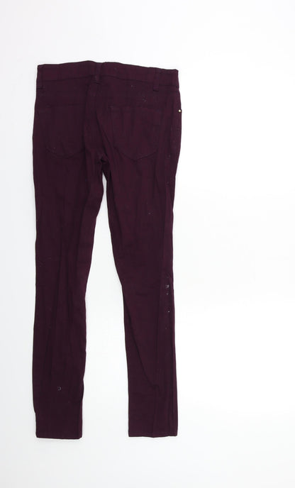 zaib Womens Red  Denim Skinny Jeans Size 10 L28 in