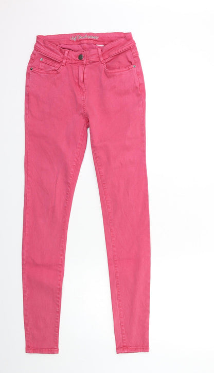 Preworn Womens Pink  Denim Skinny Jeans Size 23 in L30 in