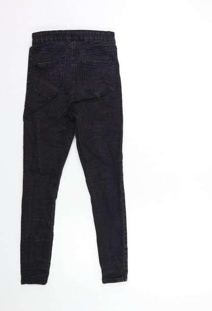 Denim & Co. Womens Black  Denim Skinny Jeans Size 12 L25 in