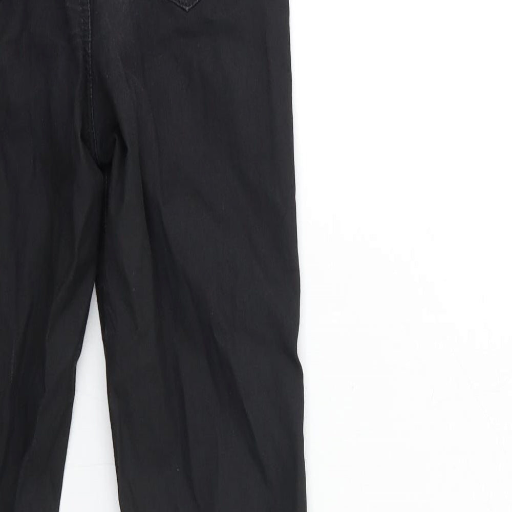 Topshop Womens Black  Denim Skinny Jeans Size 26 in L32 in - PU COATED