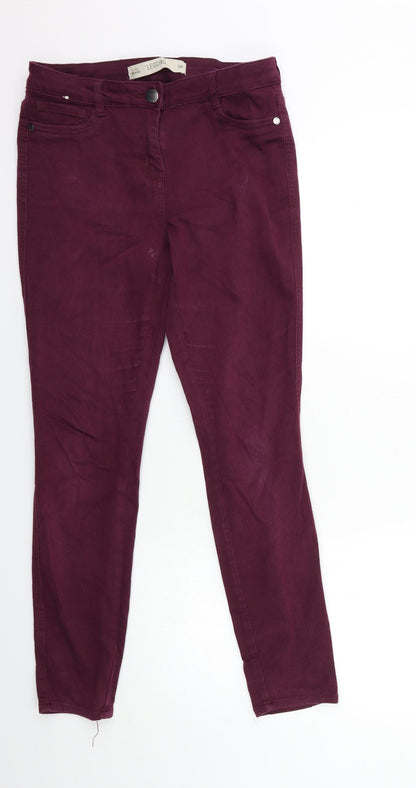 NEXT Womens Purple  Denim Skinny Jeans Size 12 L28 in