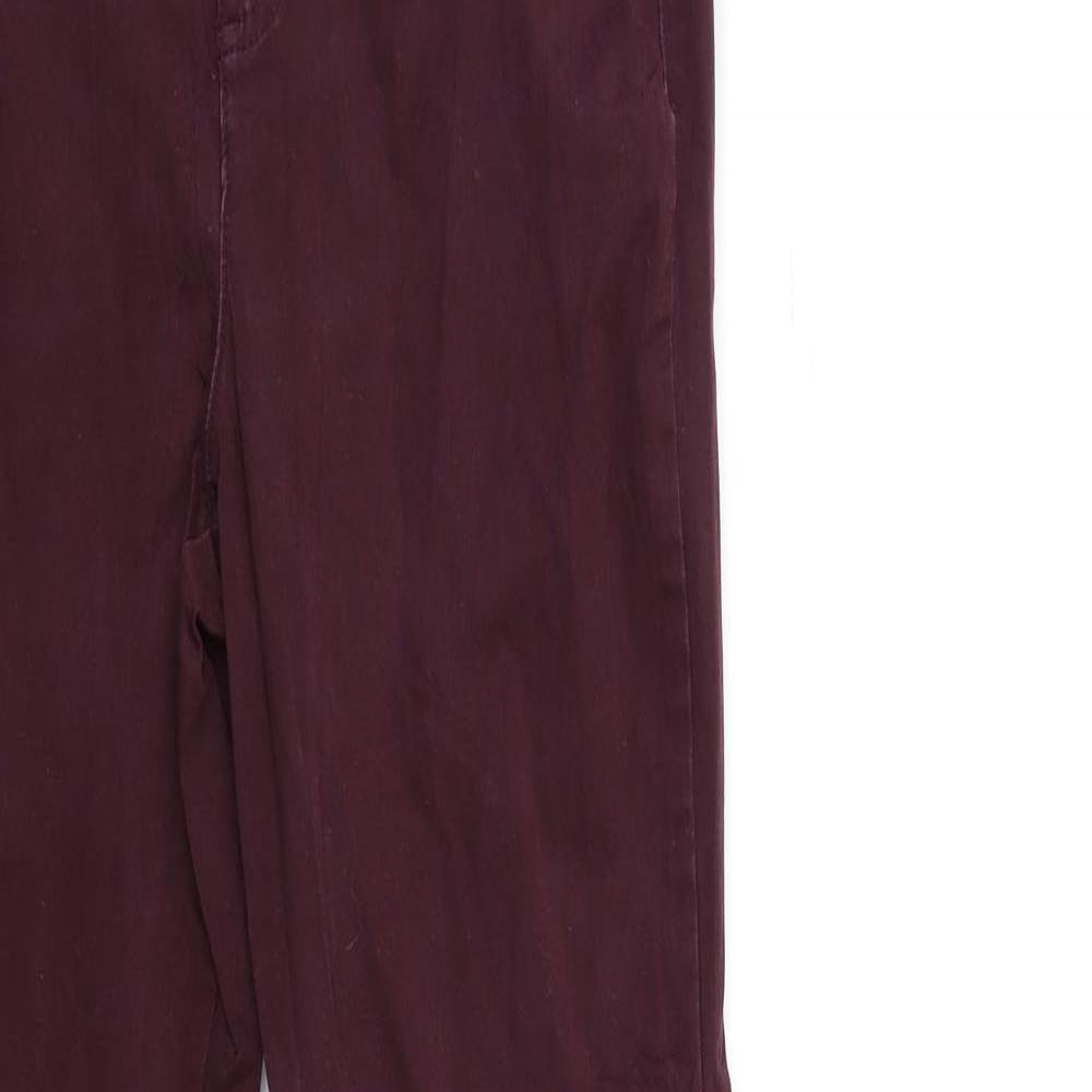 Womens UK Size 10 F&F Regular Fit Snow Pants Red Trousers