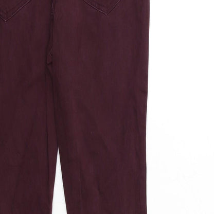 Womens UK Size 10 F&F Regular Fit Snow Pants Red Trousers