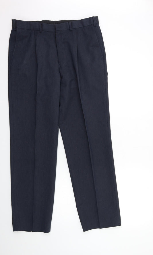 Marks and Spencer Mens Blue   Trousers  Size 34 in L31 in