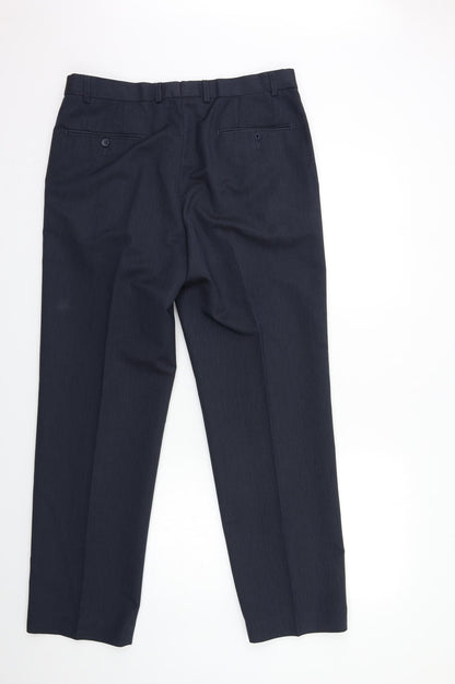 Marks and Spencer Mens Blue   Trousers  Size 34 in L31 in