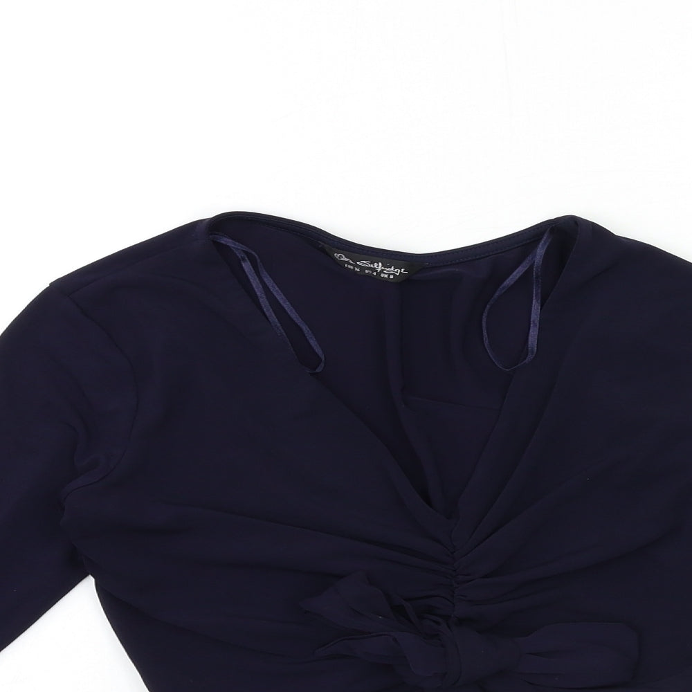 Miss Selfridge Womens Blue   Basic Blouse Size 8