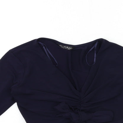 Miss Selfridge Womens Blue   Basic Blouse Size 8