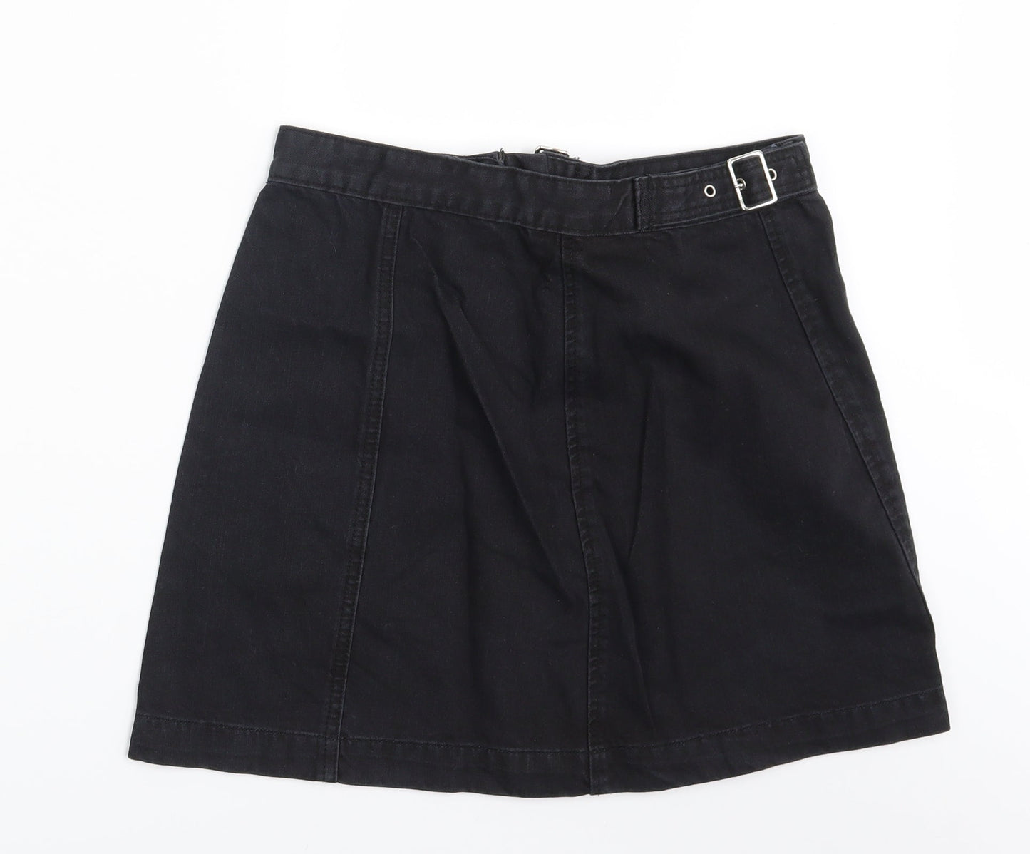 Missguided Womens Black  Denim Mini Skirt Size 10