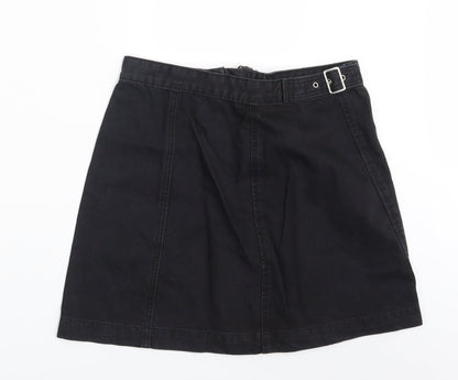 Missguided Womens Black  Denim Mini Skirt Size 10